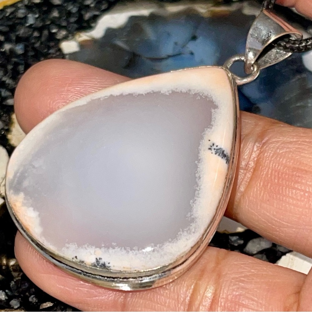 Merlenite Dendritic Agate Pendant 2”